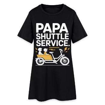 Papa Shuttle Service Vélo cargo Papa - Robe T-shirt Femme - noir - Devant
