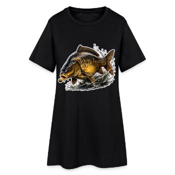 Mirror Carp Fishing Design - Women’s T-Shirt Dress - black - Front