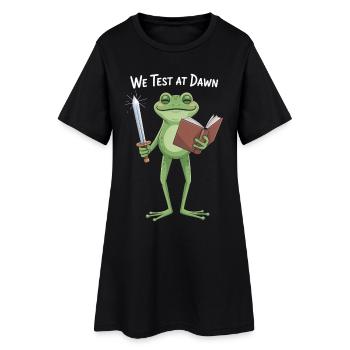 Nous testons à Dawn Frog Knight - Robe T-shirt Femme - noir - Devant