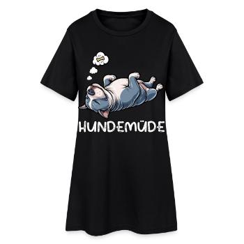 Hundemüde American Bully Bully Pit Bullybesitzer - Frauen T-Shirt-Kleid - Schwarz - Vorne