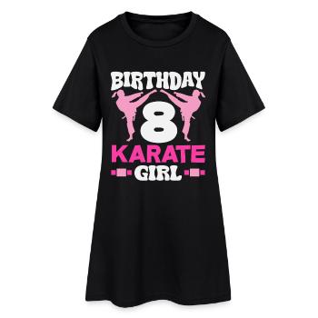 8 ans de Karaté Fille de Karaté 8 ans d’arts martiaux - Robe T-shirt Femme - noir - Devant