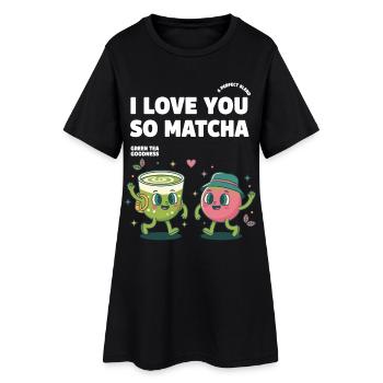 Je t’aime tellement matcha thé vert bonheur matcha - Robe T-shirt Femme - noir - Devant