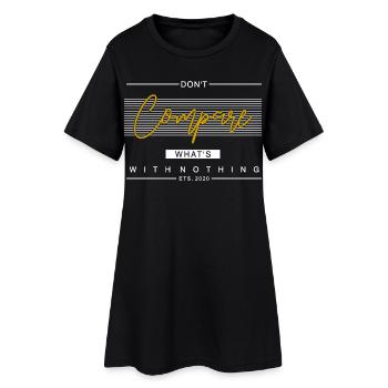 Ne comparez pas ce qui n’a rien à un don de motivation - Robe T-shirt Femme - noir - Devant