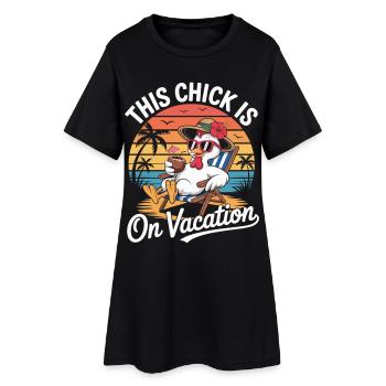Cette fille est en vacances Chemise - Robe T-shirt Femme - noir - Devant