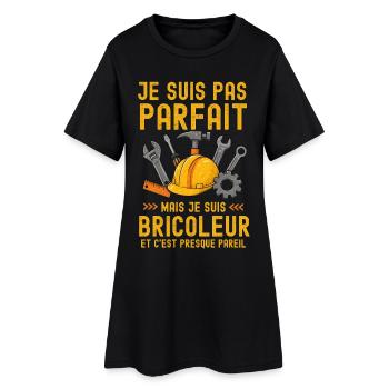 Je suis pas parfait, bricoleur - Robe T-shirt Femme - noir - Devant