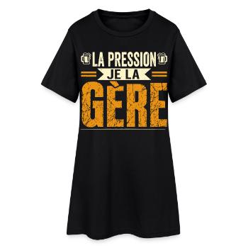 La pression je la gère - Robe T-shirt Femme - noir - Devant