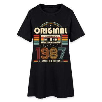 Cassette cadeau de mariage pour le 39e anniversaire Meilleur de 1987 - Robe T-shirt Femme - noir - Devant