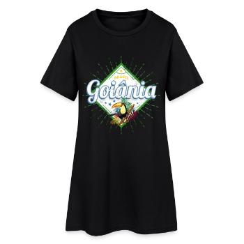 Goiania in Goias Brasilien mit Vintage Tukan - Frauen T-Shirt-Kleid - Schwarz - Vorne
