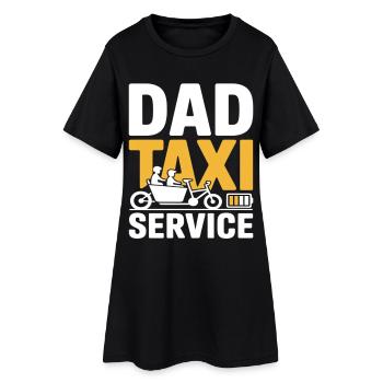 Dad Taxi Service Lastenrad Papa - Frauen T-Shirt-Kleid - Schwarz - Vorne