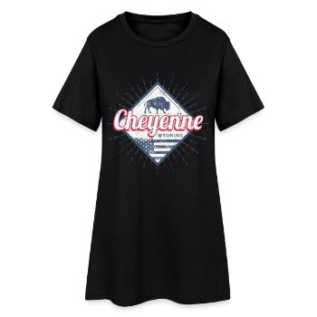 Cheyenne, une ville du Wyoming, États-Unis, États-Unis - Robe T-shirt Femme - noir - Devant