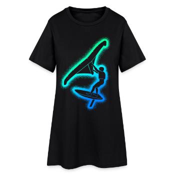 Wing Surf Wingsurfing Hommes Enfants Garçons Wingfoil - Robe T-shirt Femme - noir - Devant