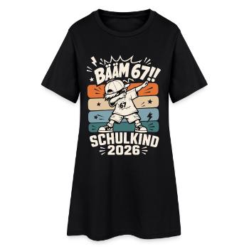 Schulkind 2026 Bääm 67 Dab Shirt - Frauen T-Shirt-Kleid - Schwarz - Vorne