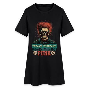 Punk Pour Un Jour - Robe T-shirt Femme - noir - Devant