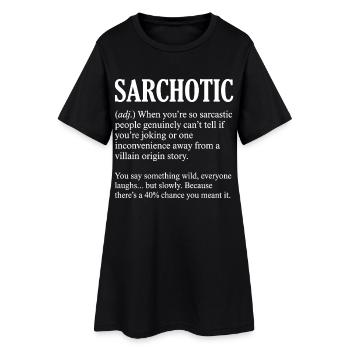 Définition sarcastique drôle : sarcastique - Robe T-shirt Femme - noir - Devant