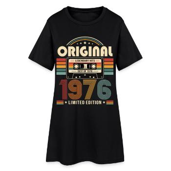 50e anniversaire Gift Man cassette Best of 1976 - Robe T-shirt Femme - noir - Devant