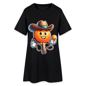 Ping-pong - Robe T-shirt Femme - noir - Devant