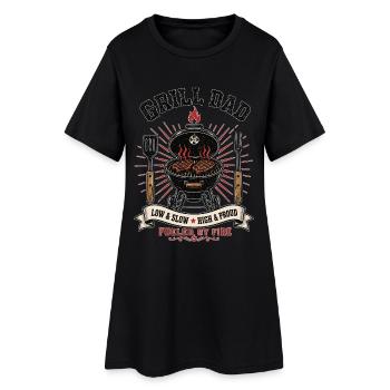 Grill Papa BBQ alimenté par le feu - Robe T-shirt Femme - noir - Devant