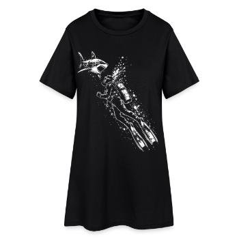 Chemise sous-marine Diver Shark - Robe T-shirt Femme - noir - Devant
