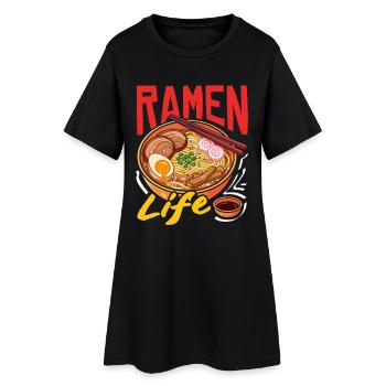 Ramen Life Noodle Bowl Japon Gourmet - Robe T-shirt Femme - noir - Devant