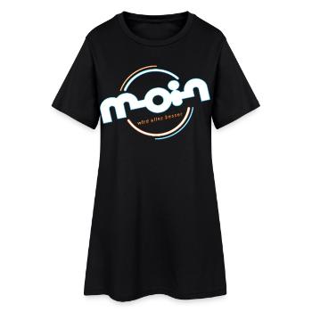 Bonjour - Robe T-shirt Femme - noir - Devant