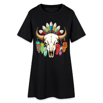 Art amérindien de Buffalo Skull - Robe T-shirt Femme - noir - Devant