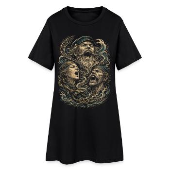 Chansons marines de chœur de bidonvilles - Robe T-shirt Femme - noir - Devant