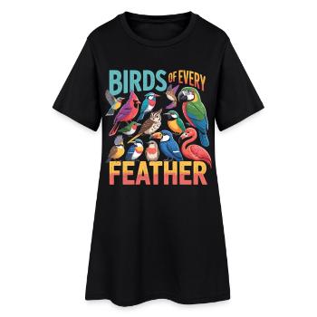 Vogel des Oiseaux de Chaque Plume - Robe T-shirt Femme - noir - Devant