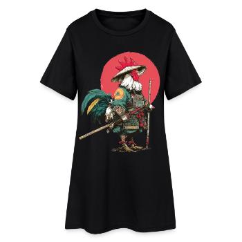 Rooster Samurai in Armour - Women’s T-Shirt Dress - black - Front