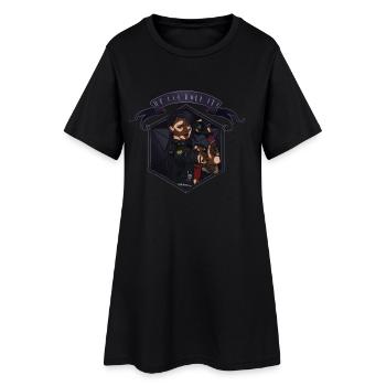 We can roll it ! Vitiligo - Robe T-shirt Femme - noir - Devant