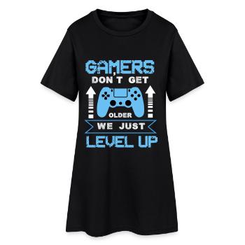 Gamers Don't Get Old We Just Level Up - Robe T-shirt Femme - noir - Devant