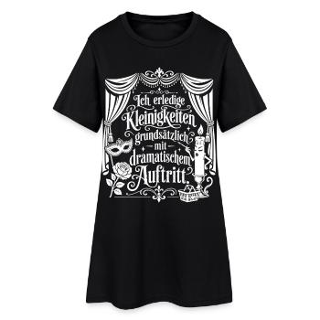 Kleinigkeiten mit dramatischem Auftritt - Frauen T-Shirt-Kleid - Schwarz - Vorne