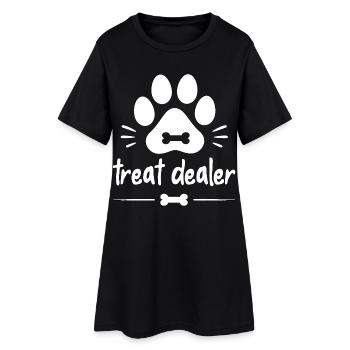 Humour de friandises pour chiens vendeurs de friandises - Robe T-shirt Femme - noir - Devant