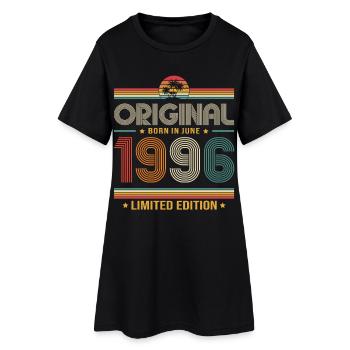 30th Birthday Gift Vintage June Vintage 1996 - Women’s T-Shirt Dress - black - Front