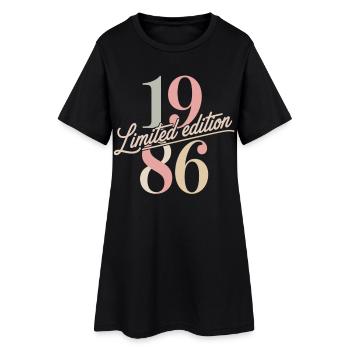 Limited Edition 1986 Geburtstag - Frauen T-Shirt-Kleid - Schwarz - Vorne