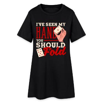 Du Solltest Passen Texas Holdem Poker Kartenspiel - Frauen T-Shirt-Kleid - Schwarz - Vorne