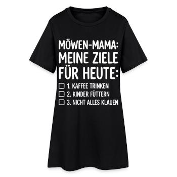 MöwenMama Ziele Checkliste Lustig - Frauen T-Shirt-Kleid - Schwarz - Vorne