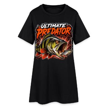 Pêche ultime à la perche prédatrice - Robe T-shirt Femme - noir - Devant