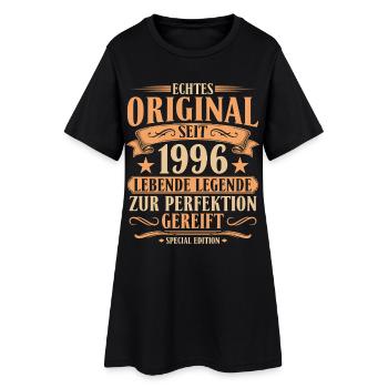 Original seit 1996 – Retro 30. Geburtstag - Frauen T-Shirt-Kleid - Schwarz - Vorne