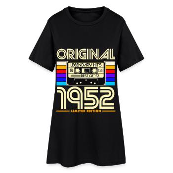 Original 1952 Retro Cassette - Robe T-shirt Femme - noir - Devant