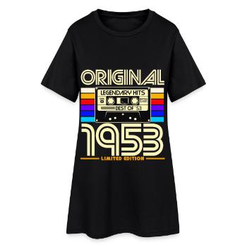 Original 1953 Cassette Rétro - Robe T-shirt Femme - noir - Devant