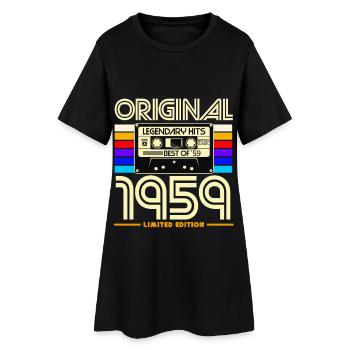 Cassette 1959 Vintage Limité - Robe T-shirt Femme - noir - Devant