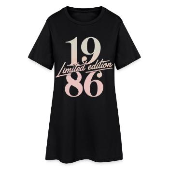 Vintage 1986 édition limitée rétro - Robe T-shirt Femme - noir - Devant