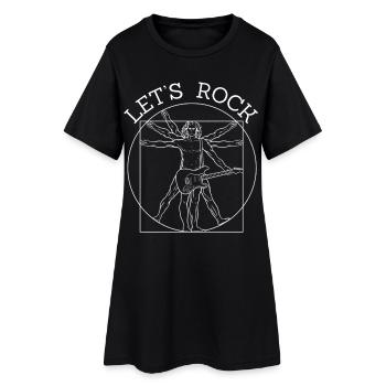 Vitruvian Rock with Guitar | Music, Concert - Women’s T-Shirt Dress - black - Front
