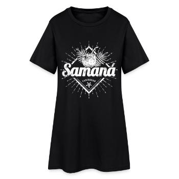 Samaná Caraïbes en République dominicaine - Robe T-shirt Femme - noir - Devant
