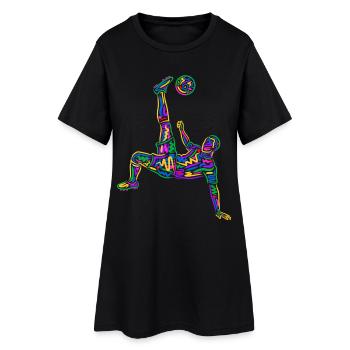 Soccer Colorful Soccer Players Kids Soccer Players - Women’s T-Shirt Dress - black - Front