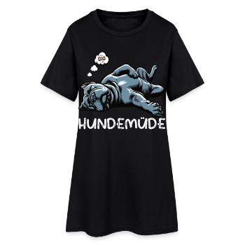 Hundemüde Cane Corso italienischer mastiff  - Frauen T-Shirt-Kleid - Schwarz - Vorne