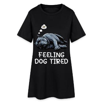 Sensation de fatigue canne Corso Mastiff italien - Robe T-shirt Femme - noir - Devant