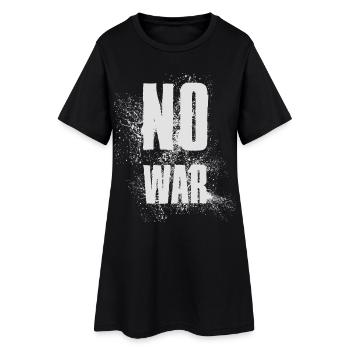 NO WAR – Statement for peace against war - Women’s T-Shirt Dress - black - Front
