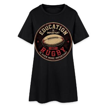 rugby, rugby sport, rugby humour - Robe T-shirt Femme - noir - Devant