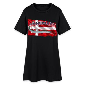 Garfish Danemark - Pêche maritime sur la côte de la mer Baltique - Robe T-shirt Femme - noir - Devant